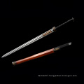 Exquisite Iron Clad Han Sword Inlaid with Silver Wire and Top-grade Blood Sandalwood Sheath Material Made of Purple Copper